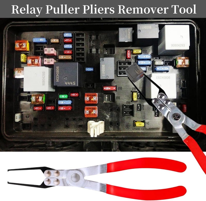Funayama Relay Puller Pliers, Fuse Puller Pliers, Automotive Tools Relay Clamp Puller Fuse Puller, Car Vehicle Battery Terminal Wiper Remover Pliers - (4 Pack) - Image 3